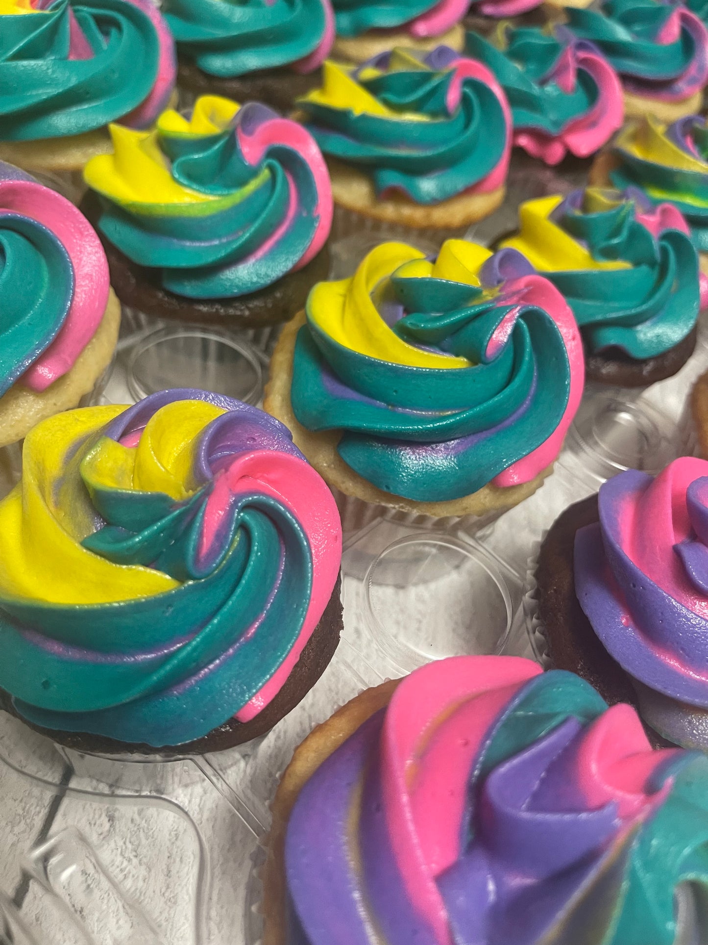 The Neon Tea Party Cupcakes